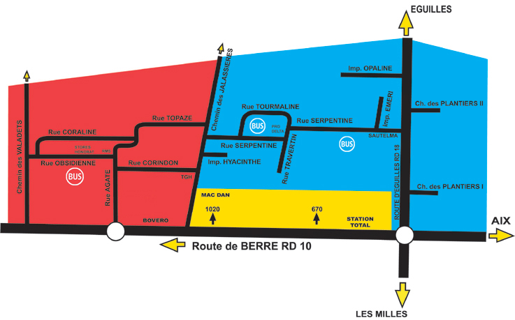 Plan du Pôle APAE à  Eguilles